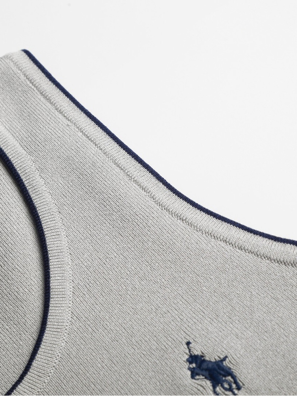 Polo by Ralph Lauren Light Gray Tank with Navy Detailing - Picture 3 of 8